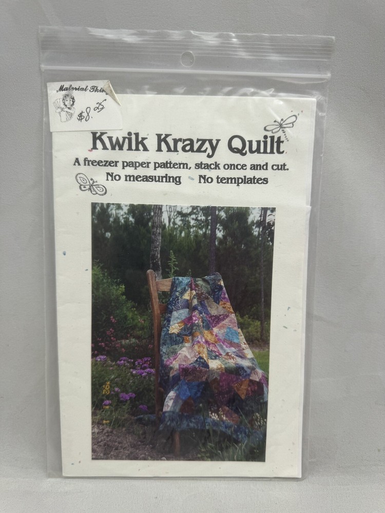 Kwik Krazy Quilt Pattern Two Kwik Quilters Sewing 2001