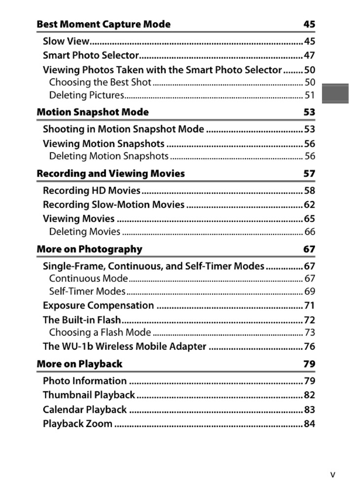 Nikon 1 S1 — User Reference Manual Guide — 229 Pages — Printed & Bound in USA
