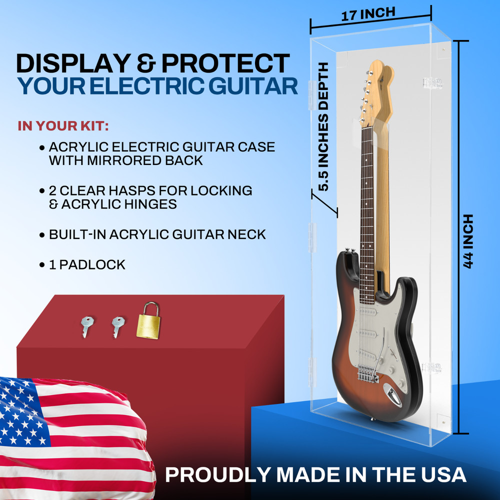 Acrylic Guitar Case with Mirror Back