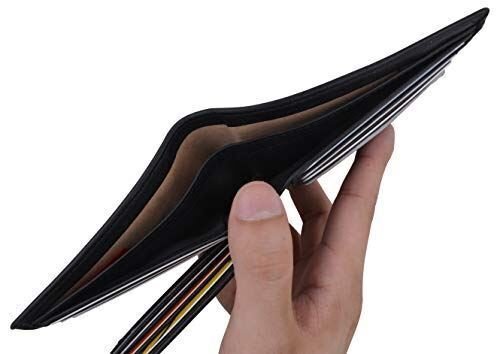 Bifold Wallet for Men - RFID Blocking Genuine Leather Extra Capacity Wallet Gift