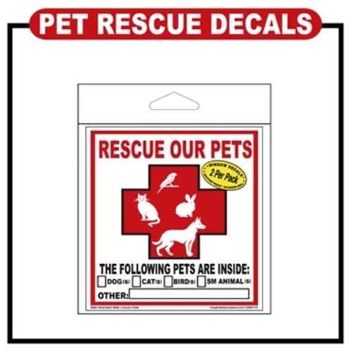 Rescue Our Pets Window Decals (2 Per Pack)