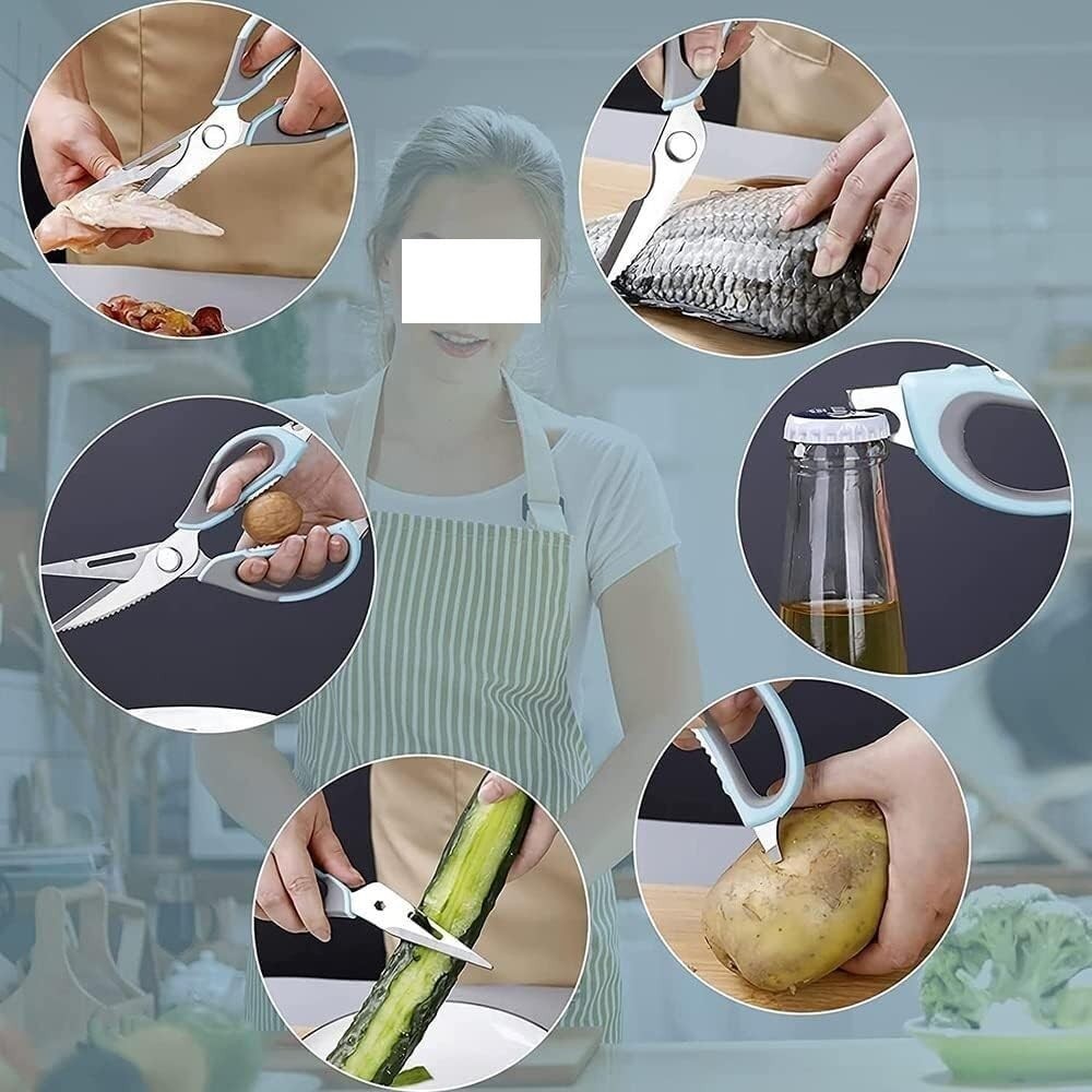 Kitchen Poultry Shears – Sharp Scissors for Food Prep, with Built-In Magnet