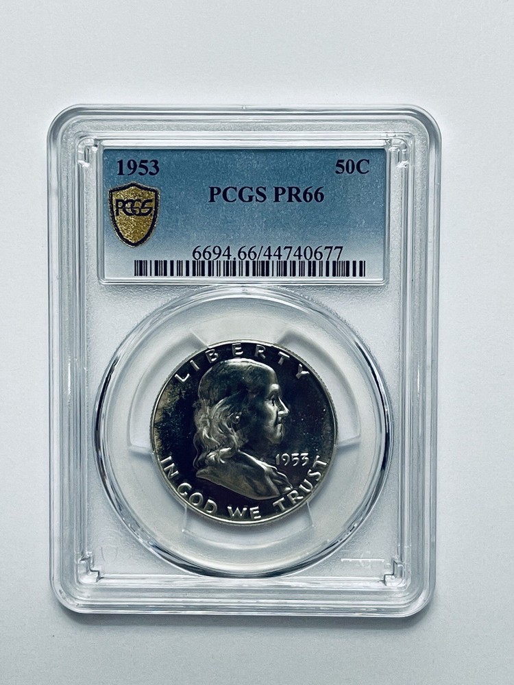 1953 Franklin Silver Half Dollar PCGS PR66