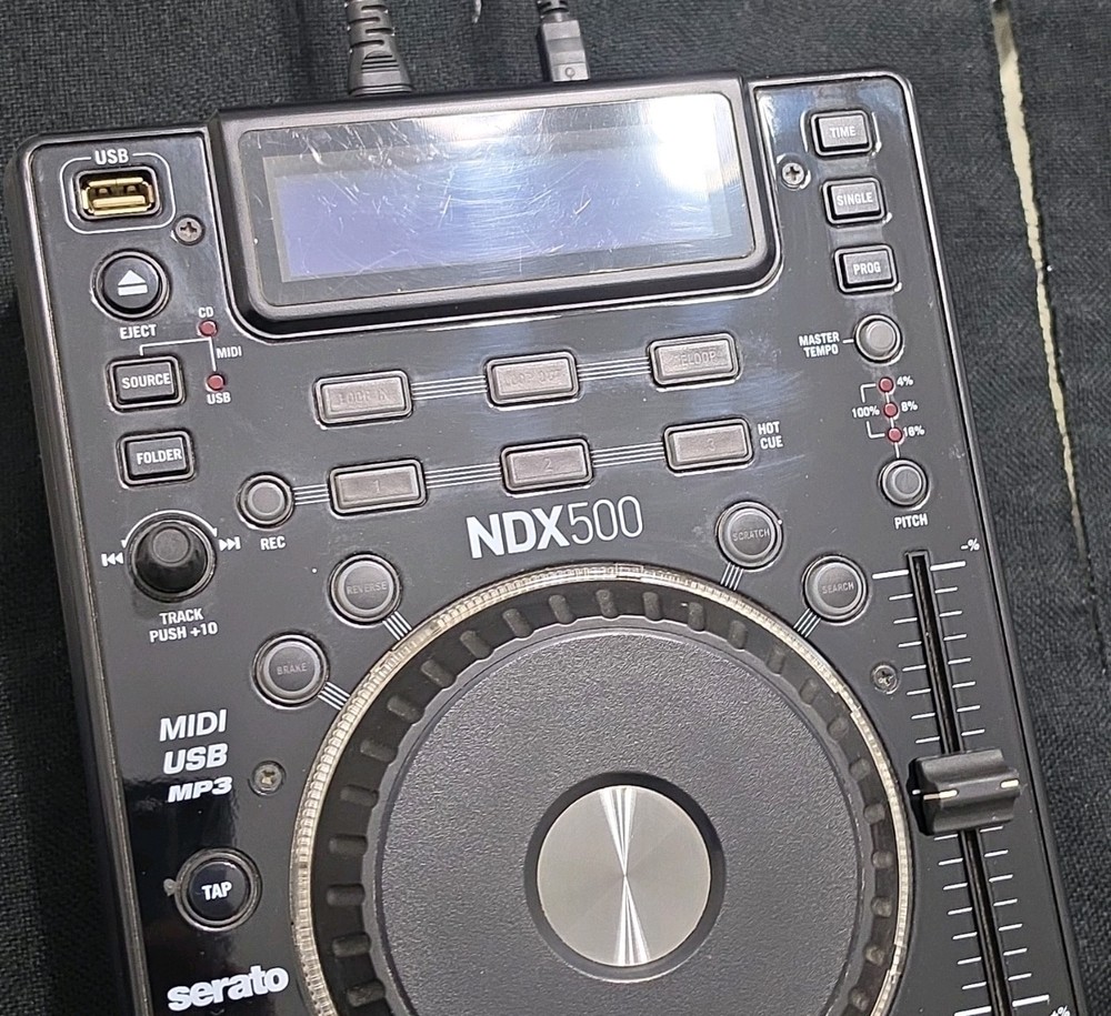 Numark NDX500 DJ Controller CD/MP3 Player USB MIDI Pitch Control Reverse