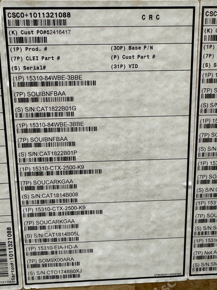 Cisco ONS 15310-MA Optical Networking System NEW
