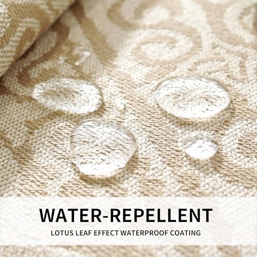 Linen Tablecloths for Rectangle Tables,About 102" x 55" (Rectangular) Beige Nel