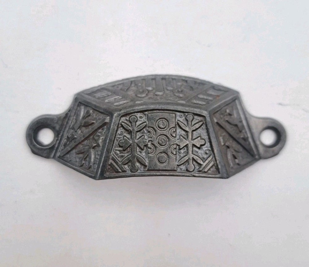 Antique Bin Pull Apothecary Drawer Pull Handle Old Vintage Cast Iron Hardware