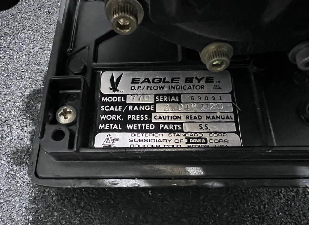 DIETERICH 77D EAGLE EYE 0-6000GPM FLOW INDICATOR