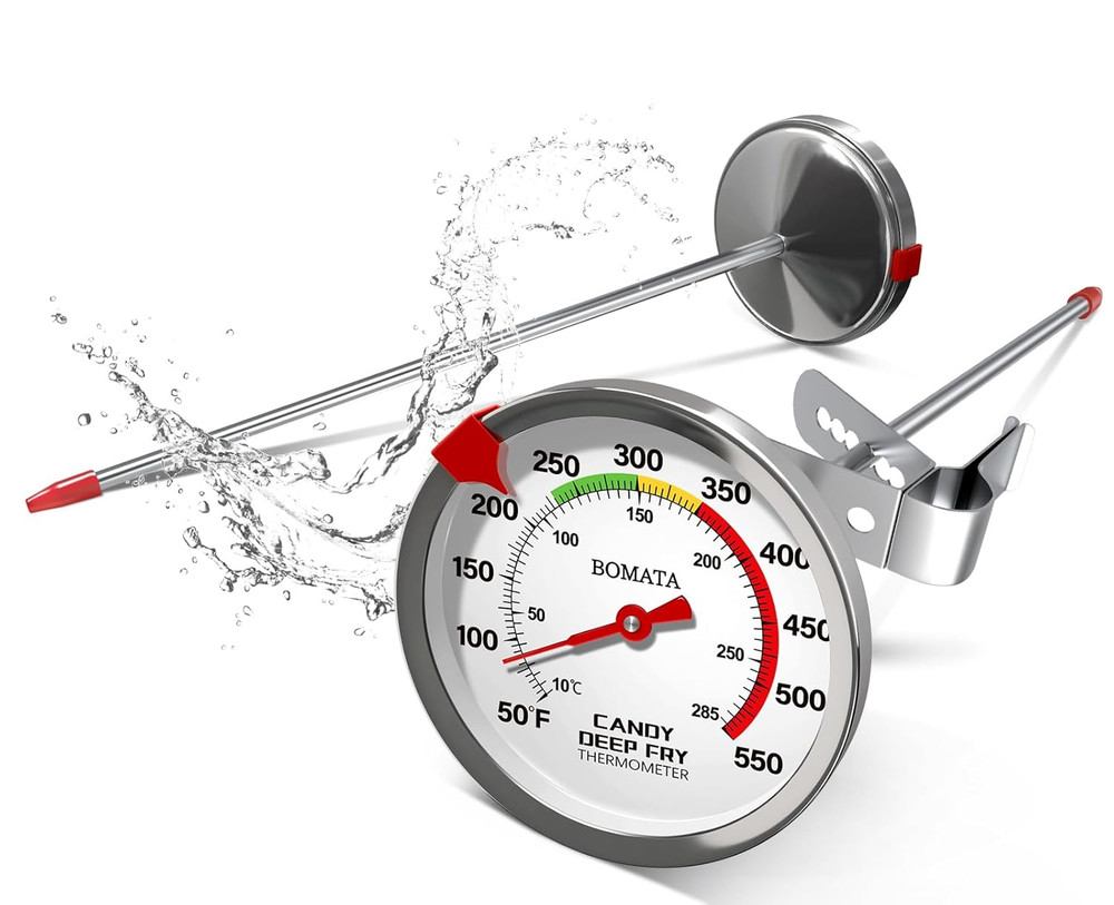 2-Pack Candy Thermometer with Pot Clip, Waterproof IP67 and 2.5" Display Deep Fr