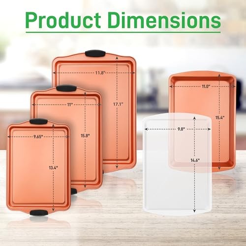 5-Piece Bakeware Set – Premium Non-Stick, Stackable Kitchen Baking 5-Piece Set