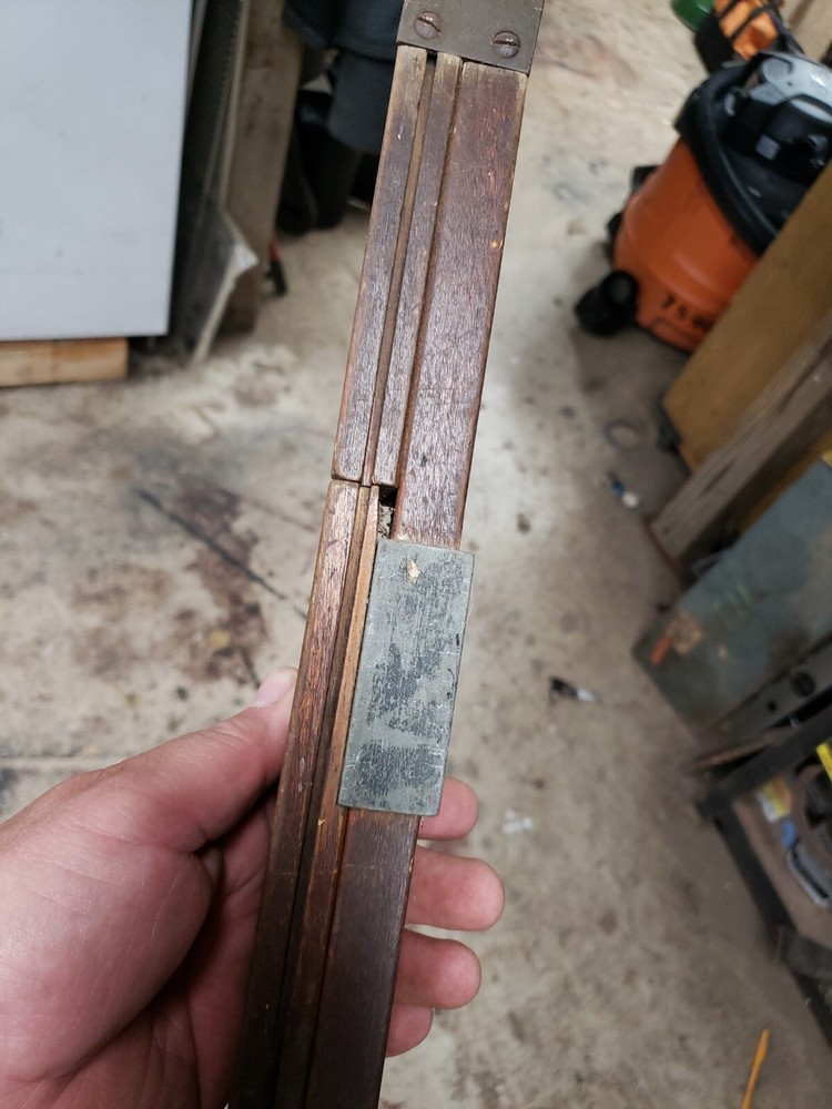BUFF Vintage Wood Surveyors Elevation Grading POLE Approximately 13' 3"