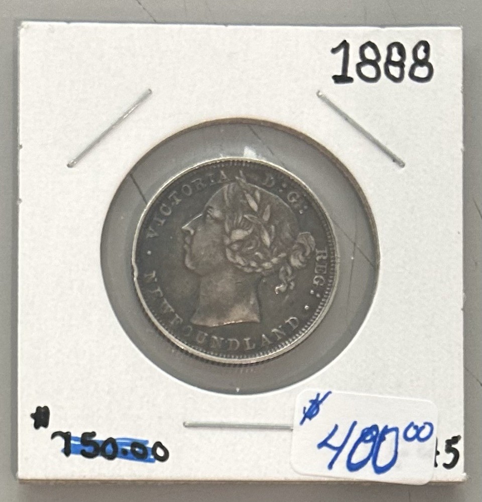 1888 Newfoundland Twenty Cent 20C