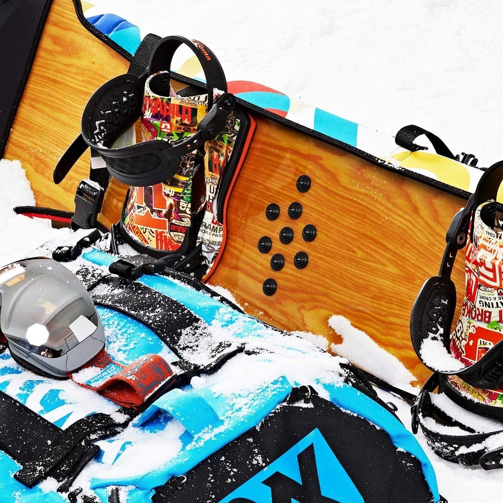 Aluminum Snowboard Stomp Pad 7.87 Inch 4 Layer Cone Studs 9 Piece Set Durable