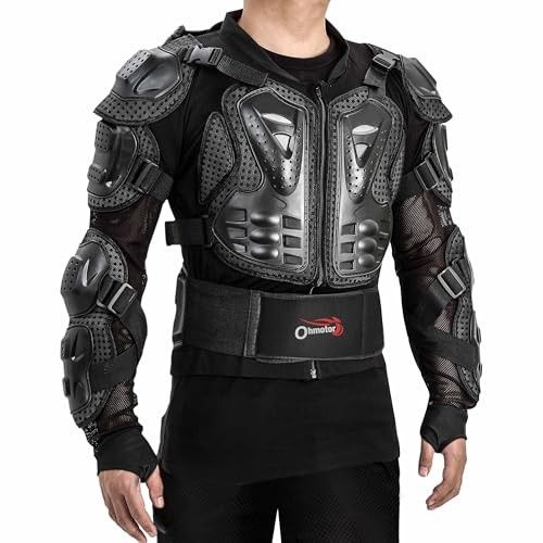 Motorcycle Body Protective Jacket Armor Men, Motocross Medium-Large Black