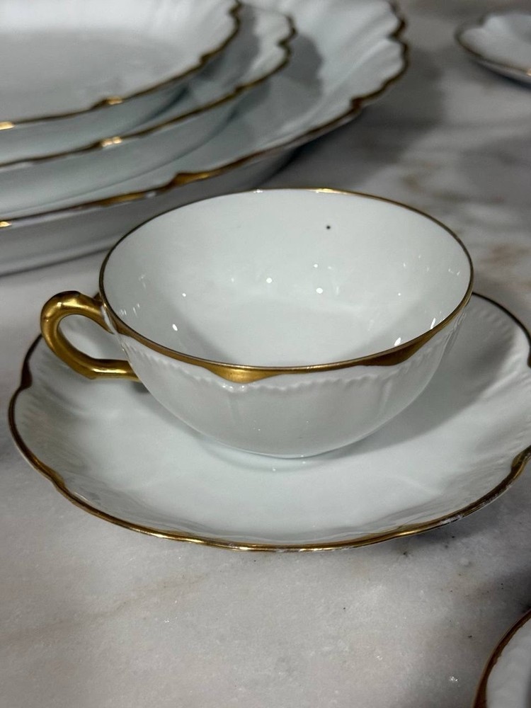 Rare Bavaria Tiara 75‑Piece Porcelain Dinnerware Set w/ FB Monogram