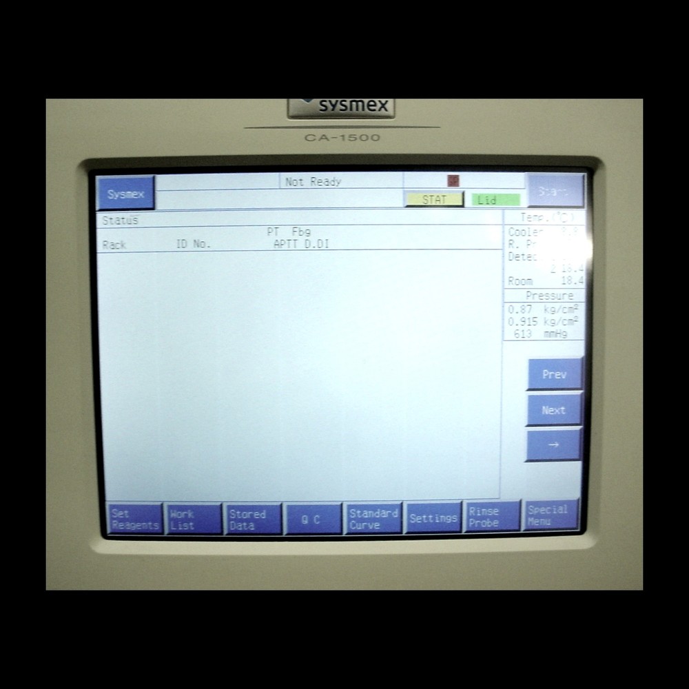 Sysmex CA-1500 Fully Automated In Vitro Diagnostic Blood Coagulation Analyzer