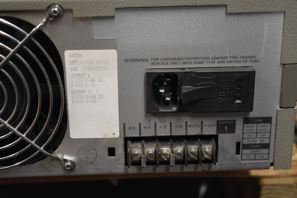 HP HEWLETT PACKARD 6622A SYSTEM DC POWER SUPPLY