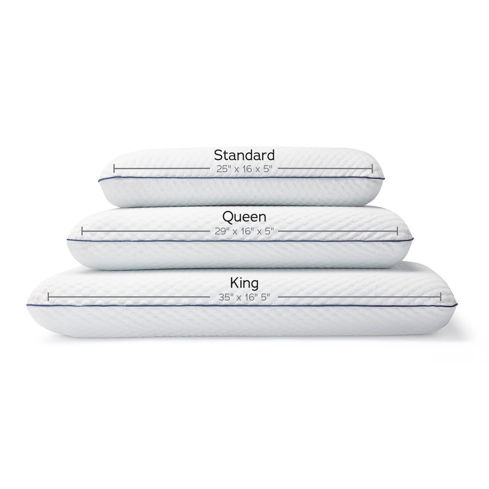 Weekender Gel Memory Foam Pillow - Standard Size - 1-Pack - Standard, White