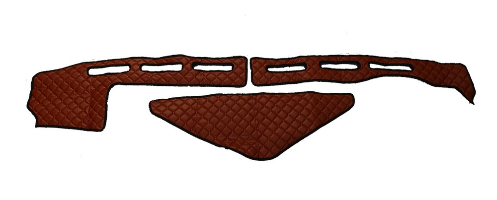 Brown Dashboard Panel Mats Eco Leather Covers for Renault T w Sensor RightHD