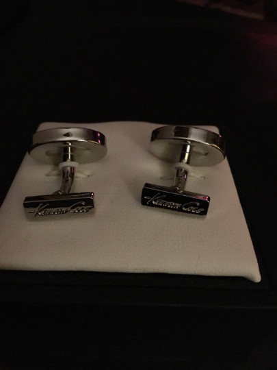 Kenneth Cole Laser Cut Oval Cufflinks