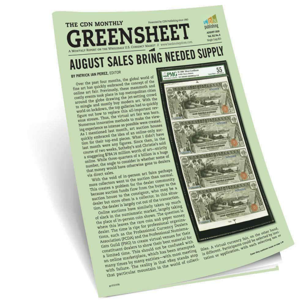 NEW!! Greensheet Currency Monthly Pricing Guide - April Issue