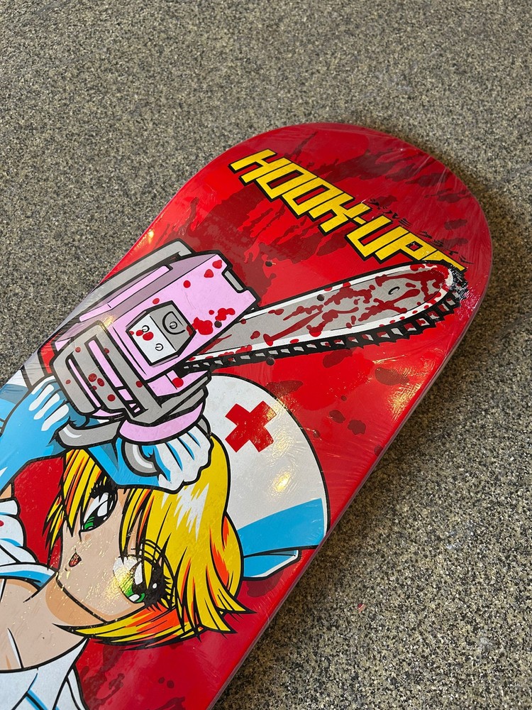 Hook Ups Skateboard Deck Chainsaw Nikki 8.5" x 32.25"
