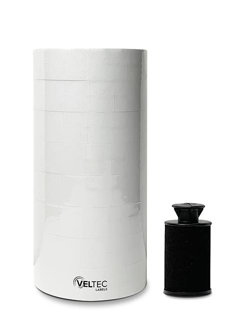 Veltec Pricing Labels for Monarch 1136 Labeler, 8 Rolls, Standard, White