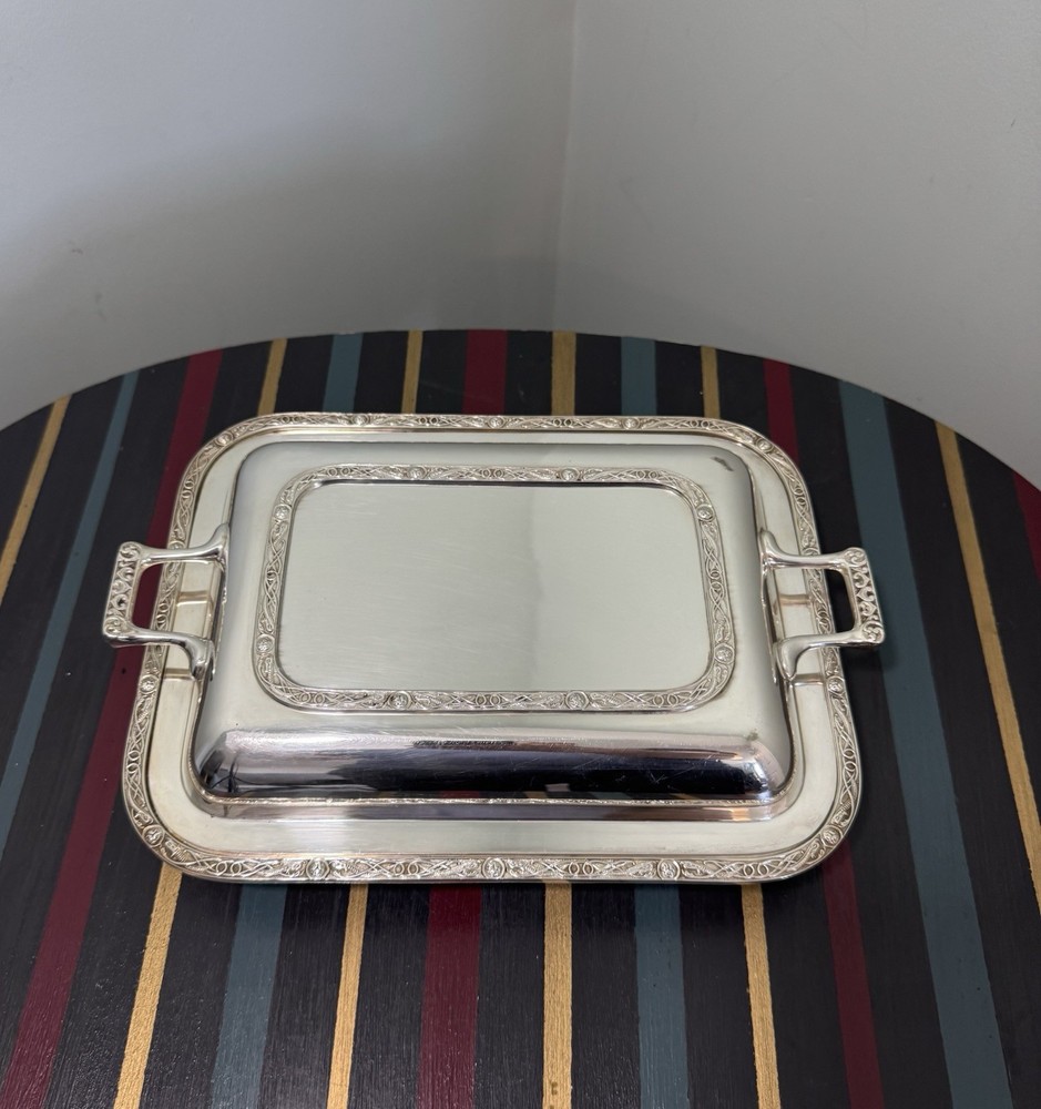 Vintage W. GREENWOOD & SONS Silver Plate Rectangular Entree Serving Dish