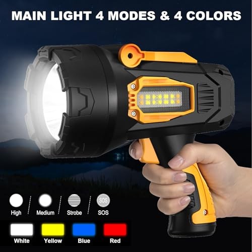 Rechargeable Spotlight, Super Bright 2,000,000 Lumens Led Flashlight Handheld