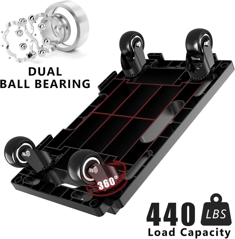 Furniture Mover Dolly Heavy Duty 440 lbs Capacity Interlocking Rolling Platform