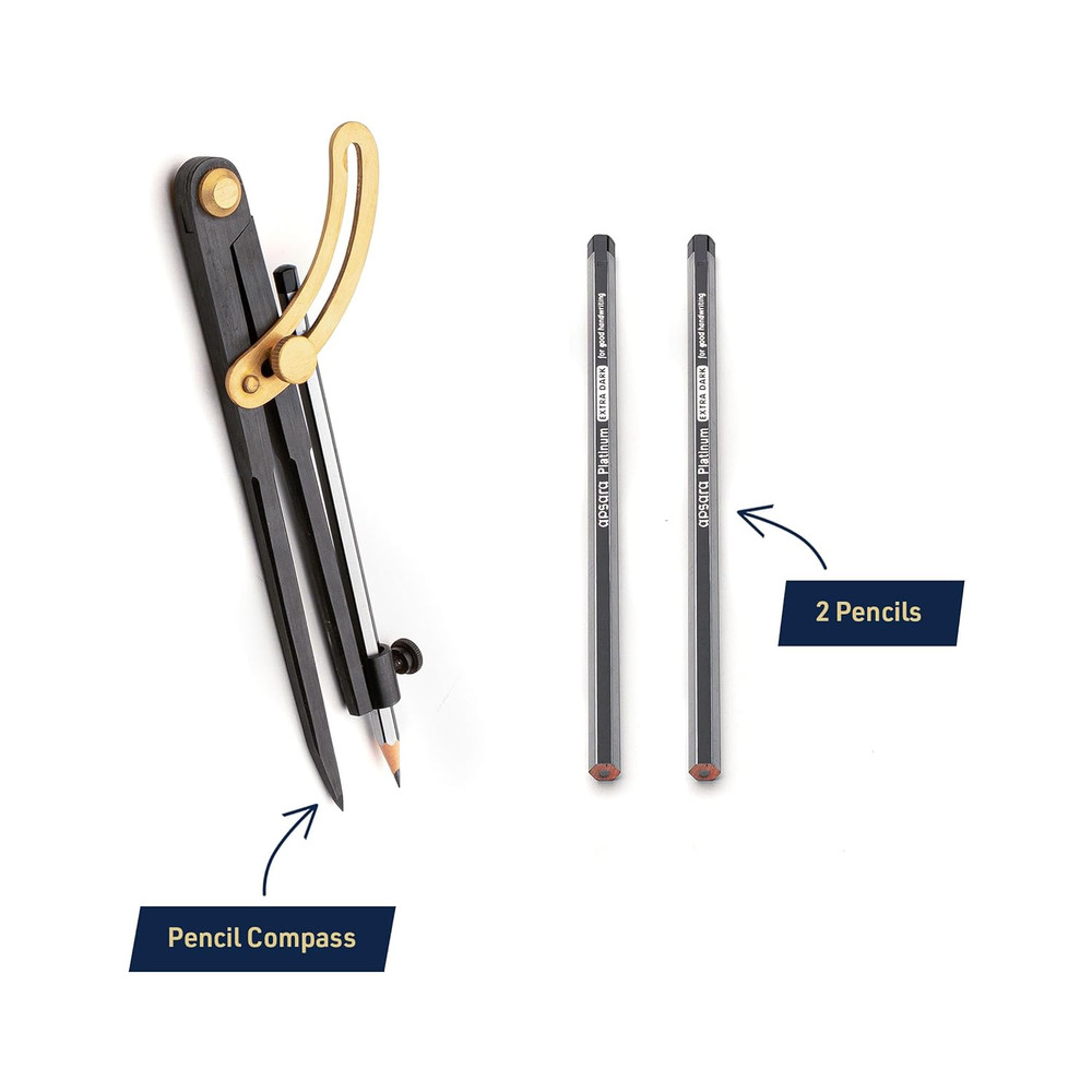 7-Piece Caliper and Compass Set | Industrial Workshop Grade Instrument | Solid S