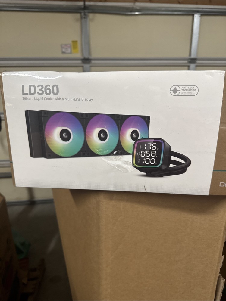 Deepcool LD360 360mm Liquid Cooler with A Multi-line Display Black New In Box