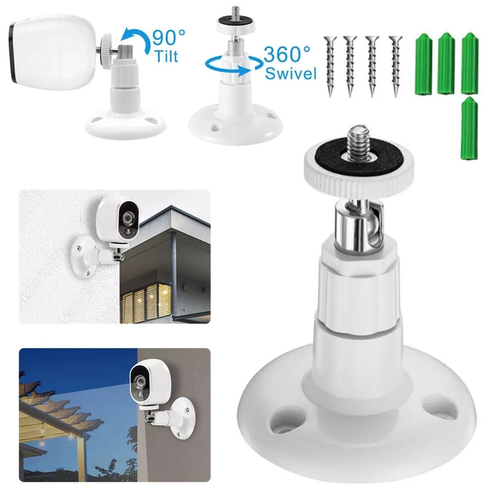 Adjustable Arlo Mounting Bracket 4-Pack for Pro 2/3/4 Go Weather Resistant ABS