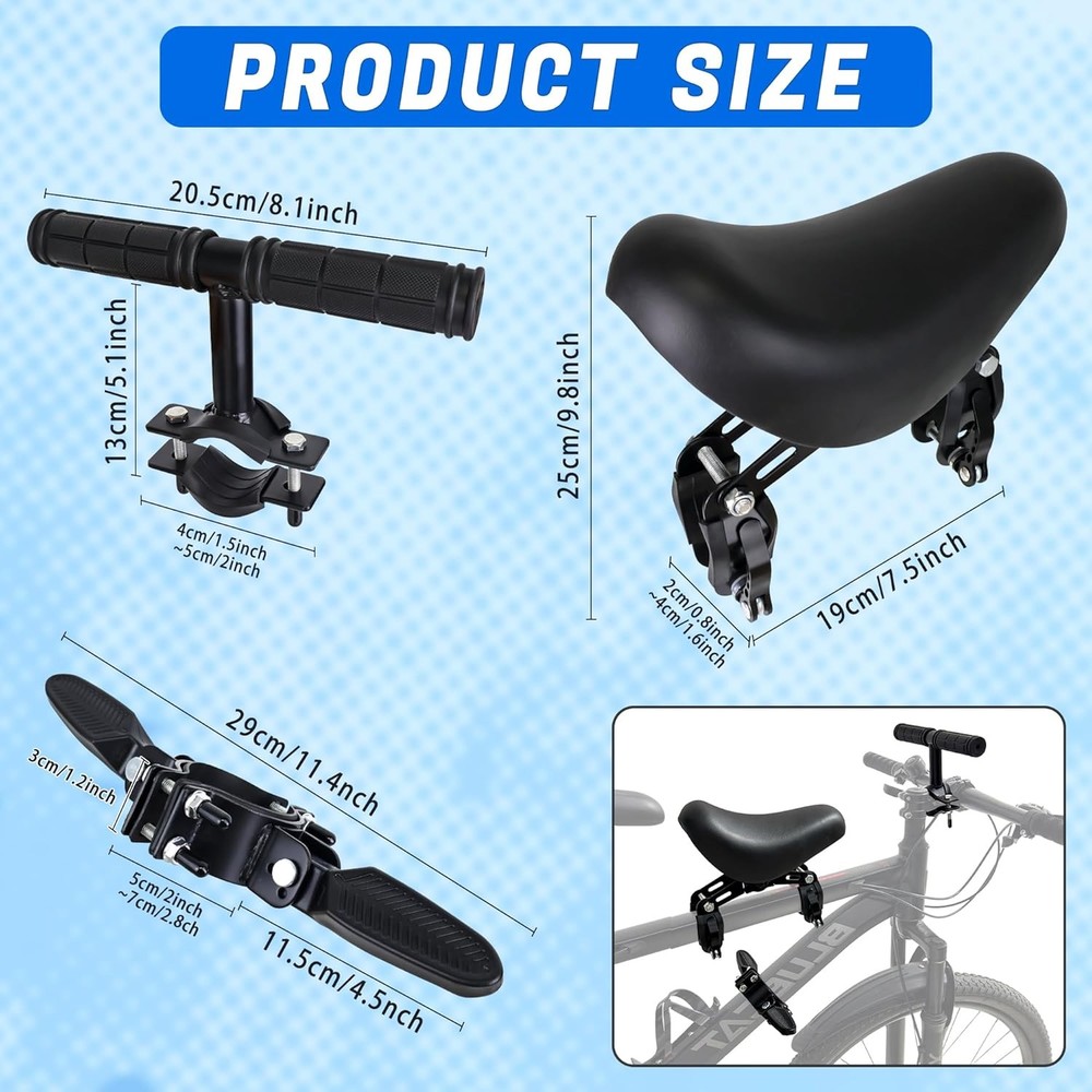 Front Mounted Bicycle Seat for Children