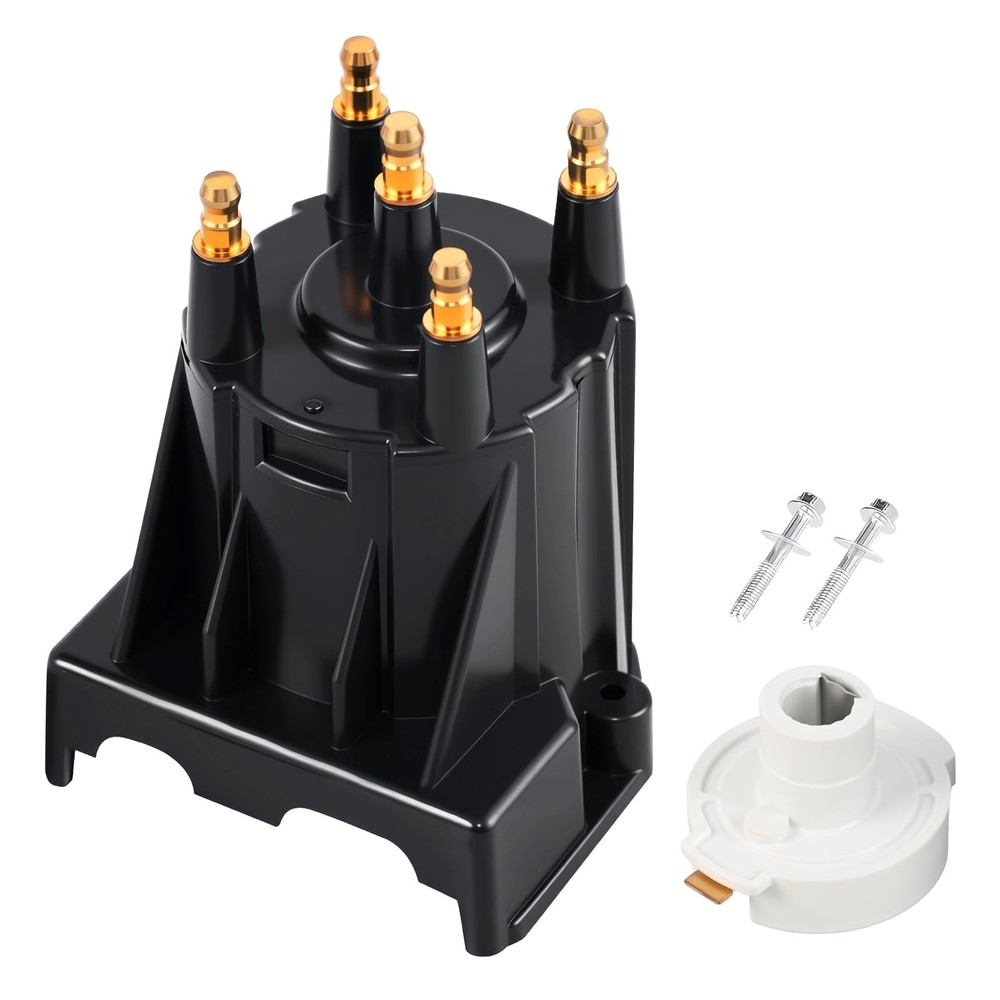 Distributor Cap and Ignition Rotor Kit Replacement for 3.0L 4cyl Black