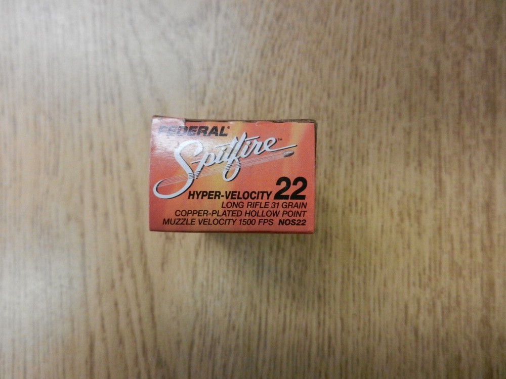 Federal Spitfire Hyper Velocity 22 Long Rifle Hollow Point Empty Box Used