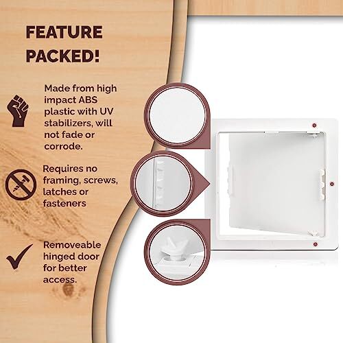Access Panel For Drywall Wall Access Panel 12 X 12 Durable Plastic White NEW