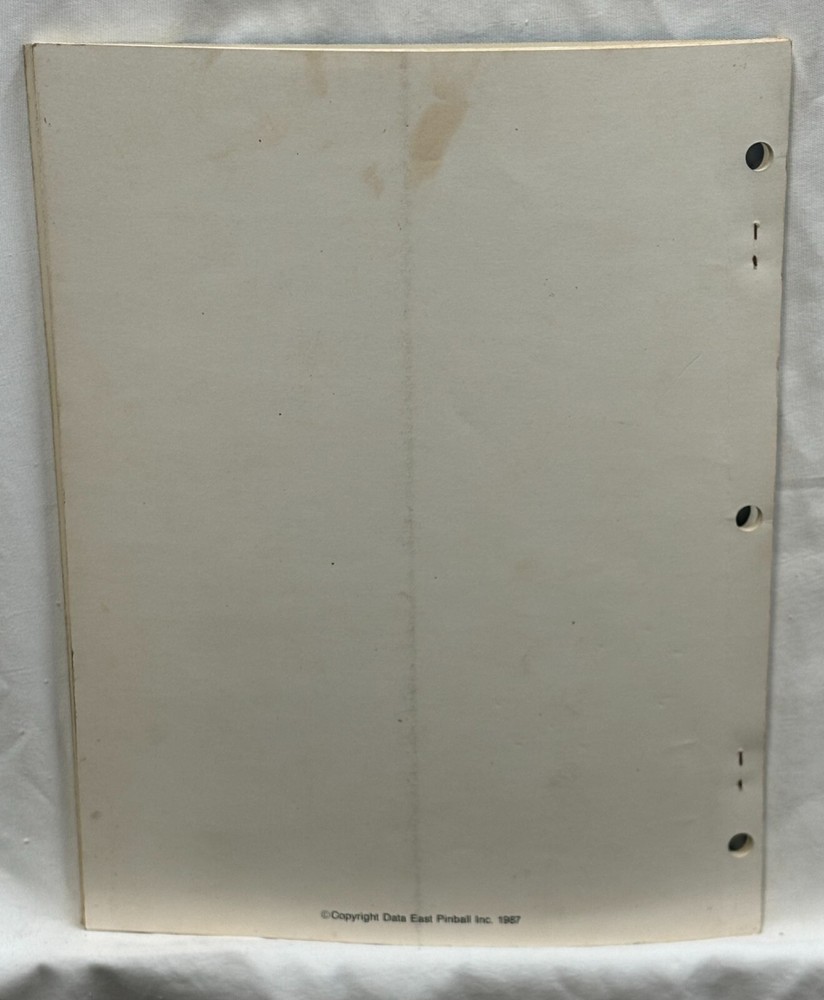 ORIGINAL-DATA EAST-LASER WAR-INSTRUCTION MANUAL