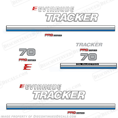 Fits Evinrude 1981 Tracker 70hp Decal Kit - Blue