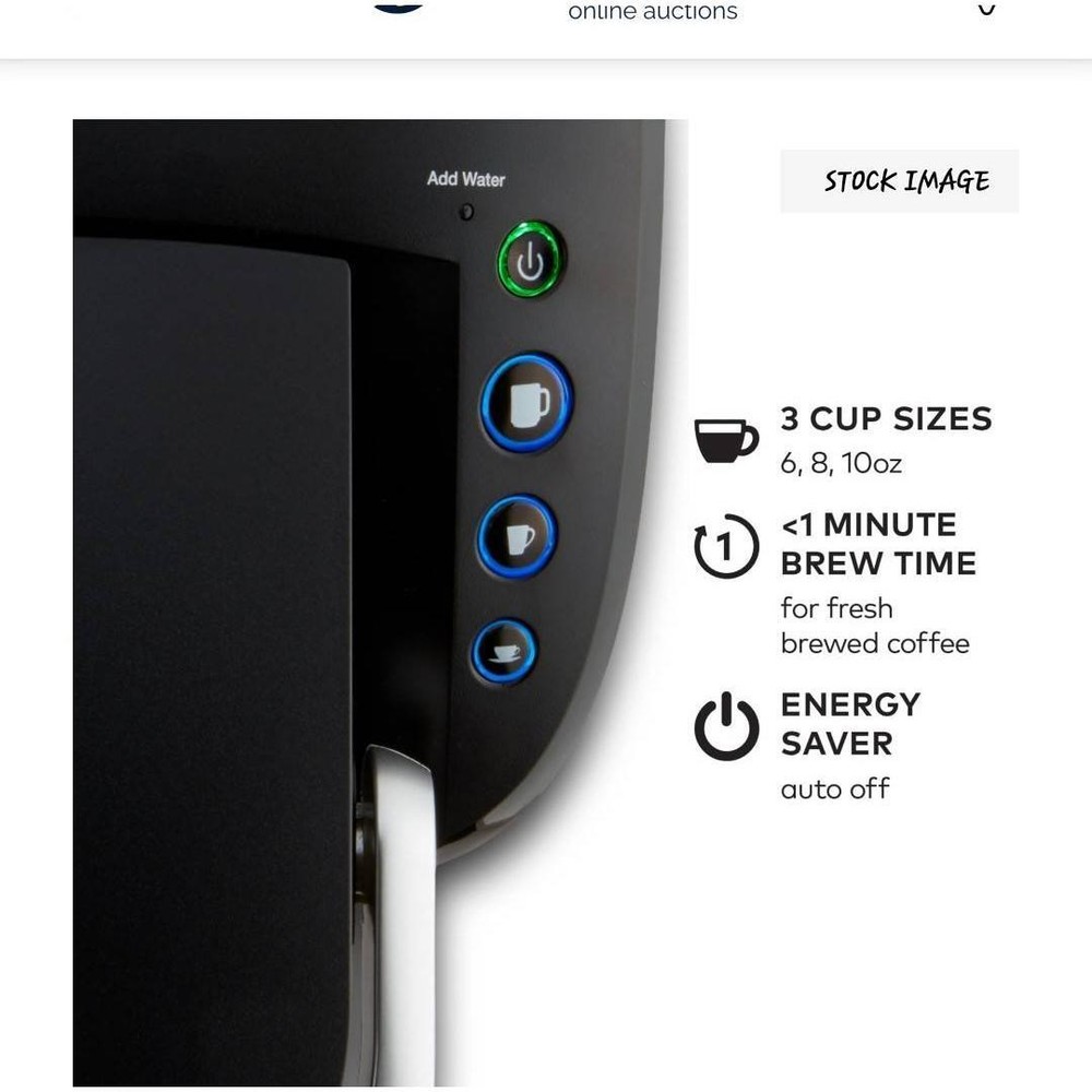 Keurig K-Compact Coffee Maker Single Serve KCup Pod 3 Serving Sizes Smart Start