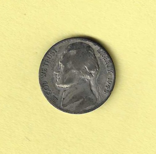1945s Jefferson Nickel Fine