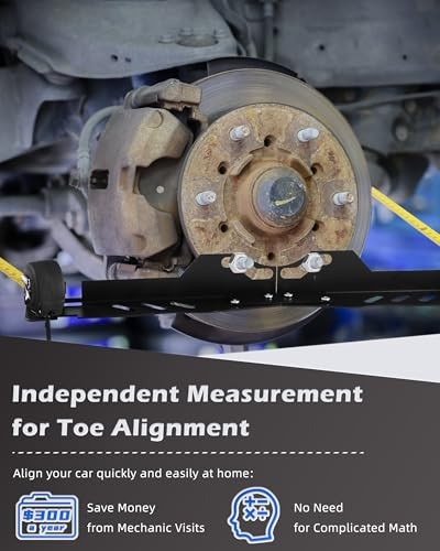 Heavy Duty Wheel Alignment Tool Kit, Toe Alignment Tool with Thickened Black