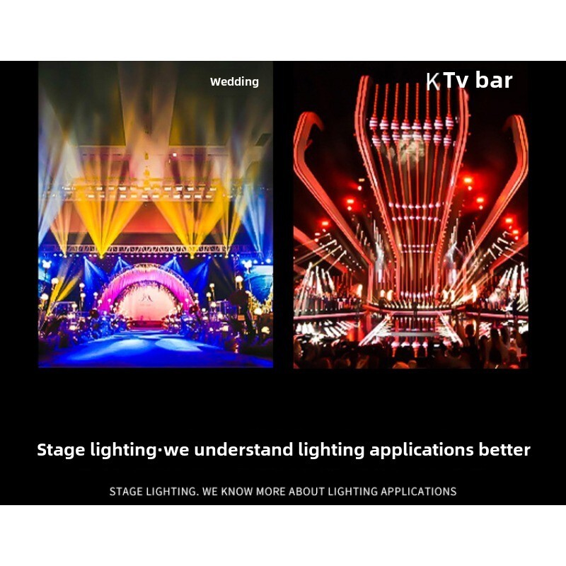 12 double headed dual polarized ball lights, beam stage effect, bar options
