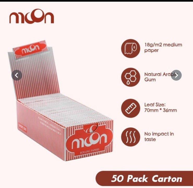 Moon Rolling Papers Box Of 50 Packs