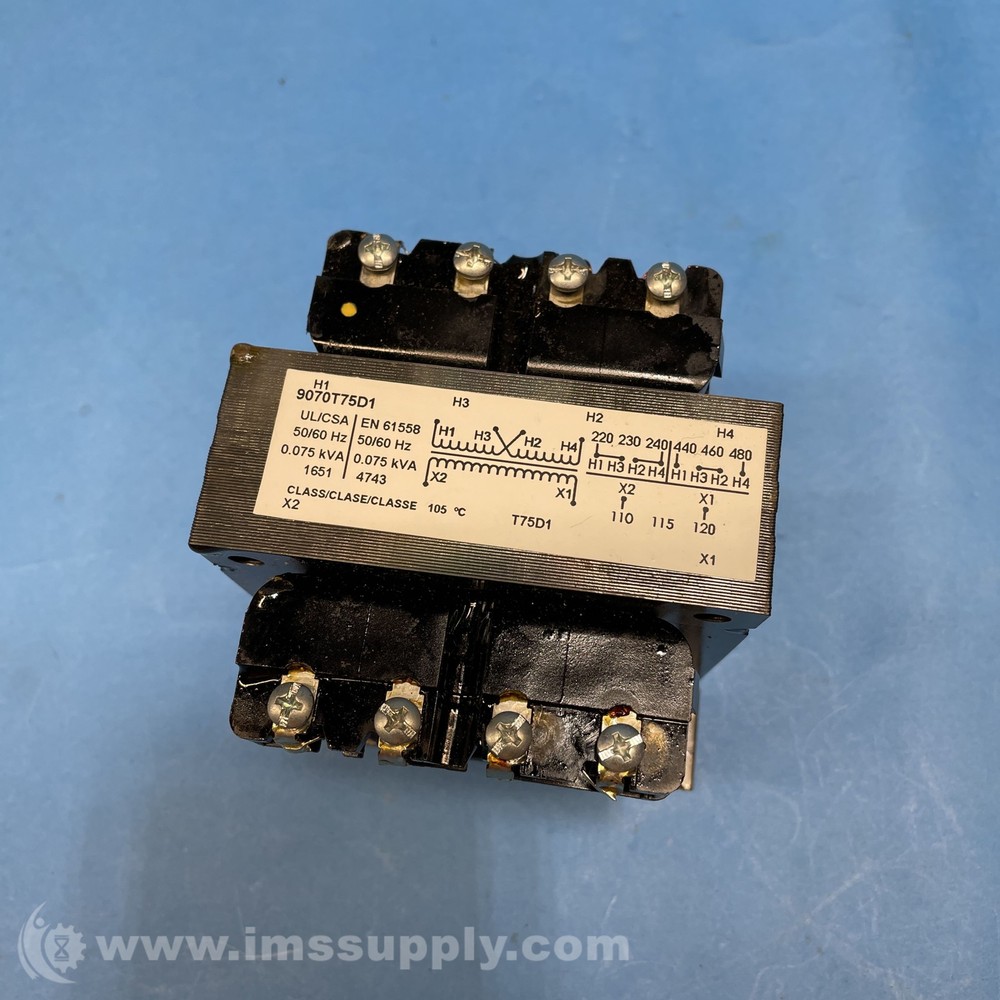 Square D 9070T75D1 Control Transformer FNOB