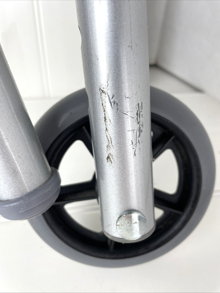 Drive Deluxe Folding Walker 2 Button with Wheels