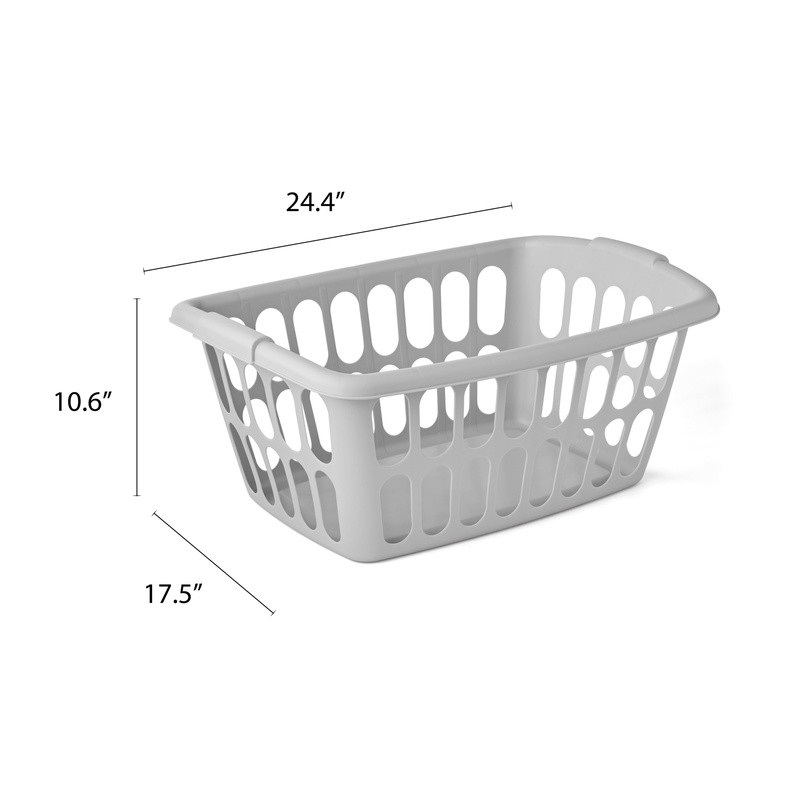 1.5 Bushel Rectangular Laundry Baskets 6 Pack Easy Carry Lightweight Storage New