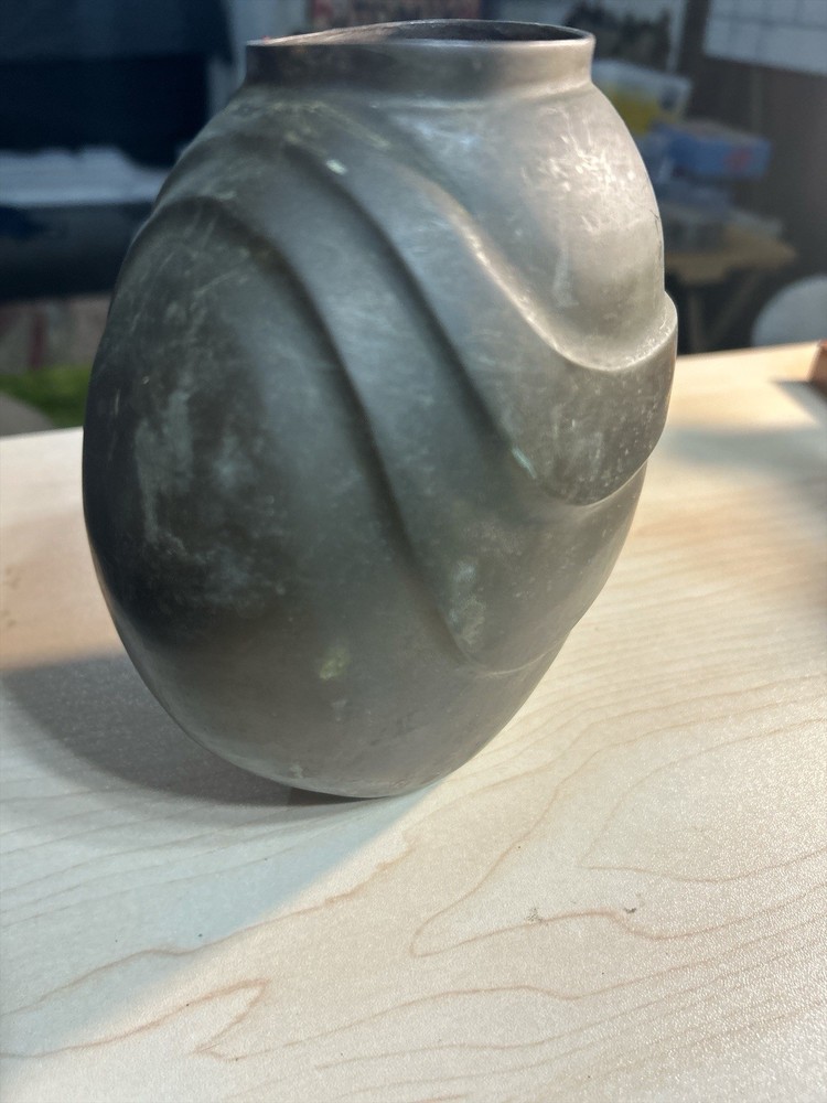 MCM Heavy Brass Vase