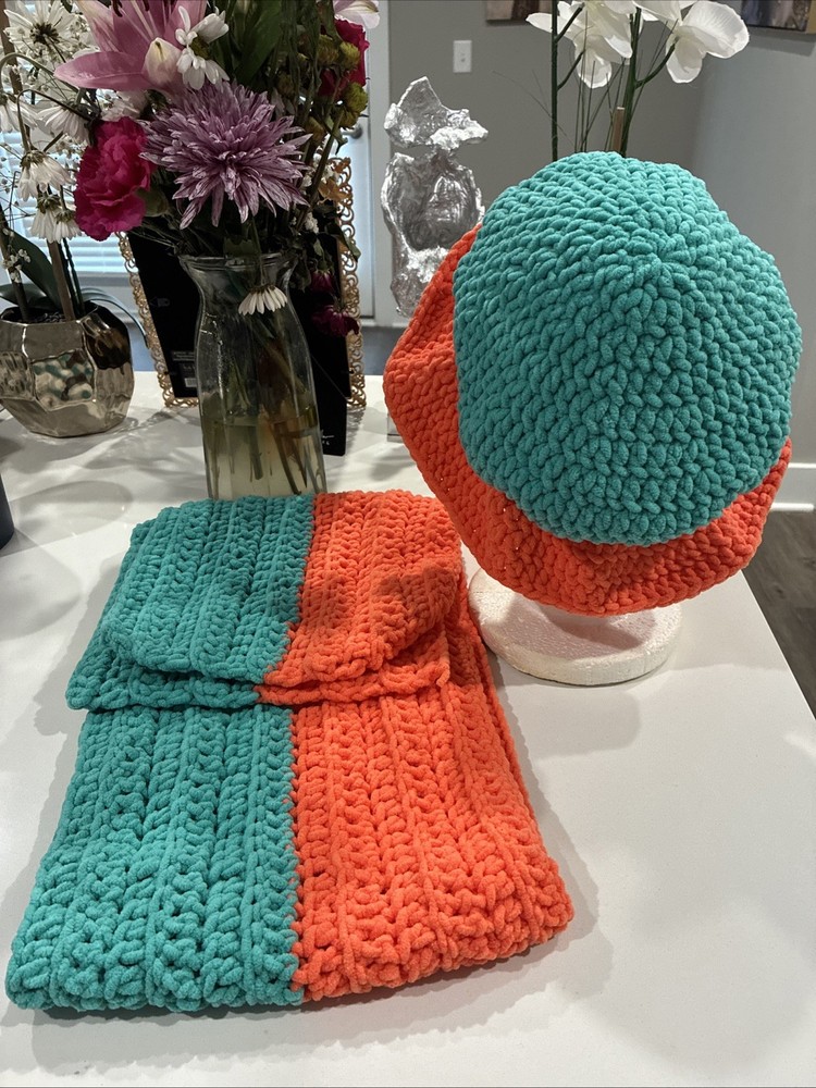 Handmade Crochet hat and scarf.