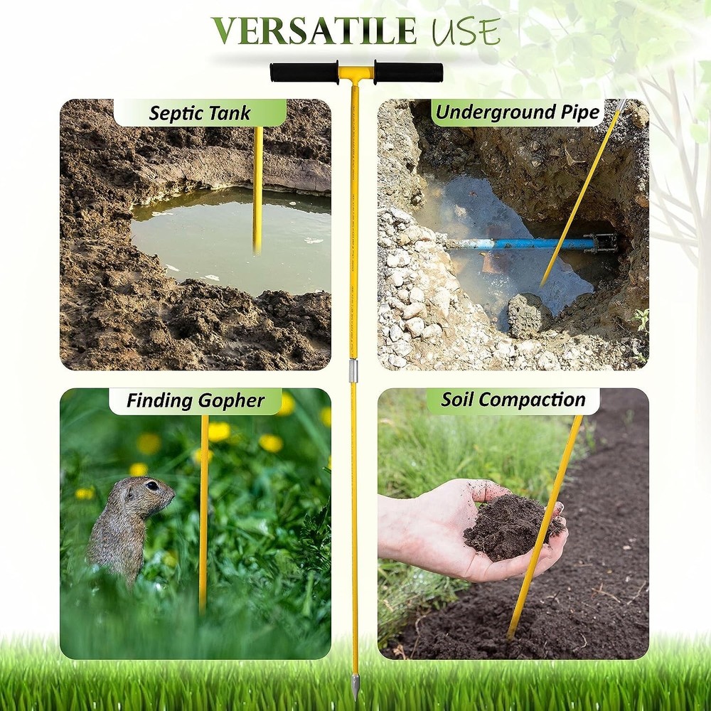 FEBTECH-Metal Soil Probe Rod-Insulated Septic Tank Probe-36-Inch Long Overall